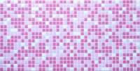 Листовая панель ПВХ "Мозаика розовая"