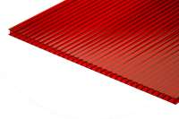 Сотовый поликарбонат Полиджи 6мм (1,1 кг/м2); красный