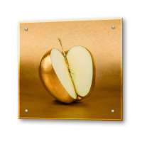 Кухонный экран из стекла "Золотое яблоко"