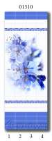 01310 Дизайн- панели PANDA "Синий цветок" Панно 4 шт
