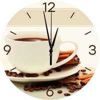 Часы стеклянные "Кофейная классика" (круглые) 300*300*4 мм.