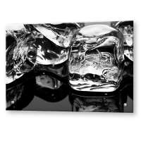 Кухонный экран из стекла "Лед на черном" (900*600*4мм)